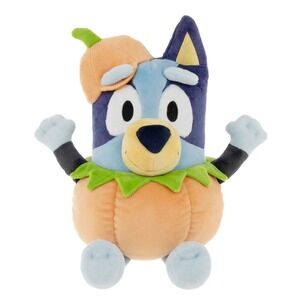 12" Bluey Halloween Pumpkin Plush: Animal Adventure Stuffed Character, Polyester